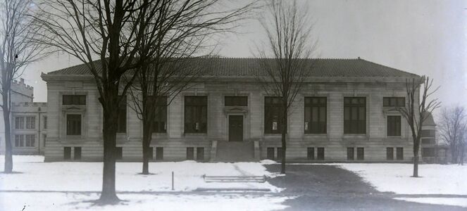 The old Frick Library on the College of Wooster campus was designed by architect George C. Nimmons.