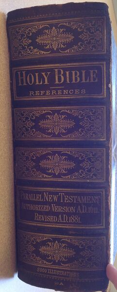 File:Dippo Family Bible, Spine.JPG