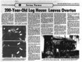 "200-Year-Old Log House Leaves Overton," by Paul Locher, Daily Record, 29 October 1981, p.27