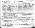 Marriage record for Harold Miller, 1924