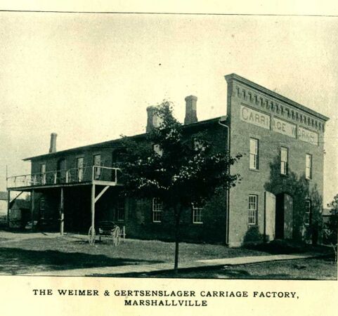 The brick building in Marshallville, Ohio built in 1877 was the first home of the Gerstenslager Co.