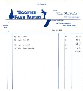 Invoice dated 1958