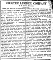 article, Wooster Lumber Compabny by L. T. Carter, Manager. Shreve News. 1940-10-31, p. 3.
