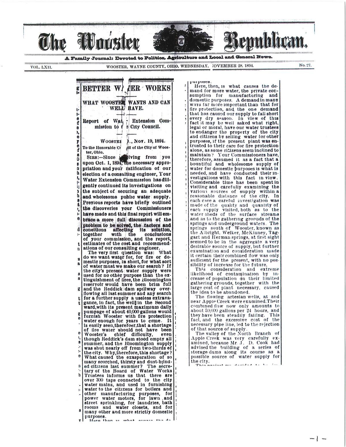 Better Water Works Wayne County, Ohio Online Resource Center